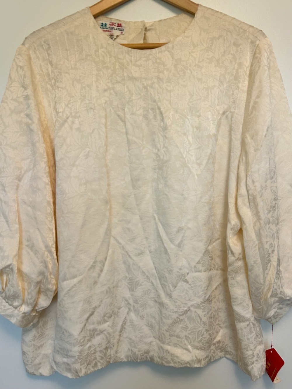 VINTAGE 100% PURE SILK BLOUSE  fairycore, quiet luxury, whimsygoth NWT